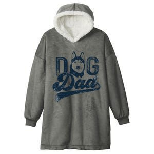 Husky Dog Dad Siberian Husky Hooded Wearable Blanket