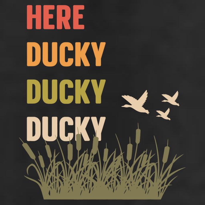 Here Ducky Ducky Ducky Funny Duck Call For Duck Hunters Hat