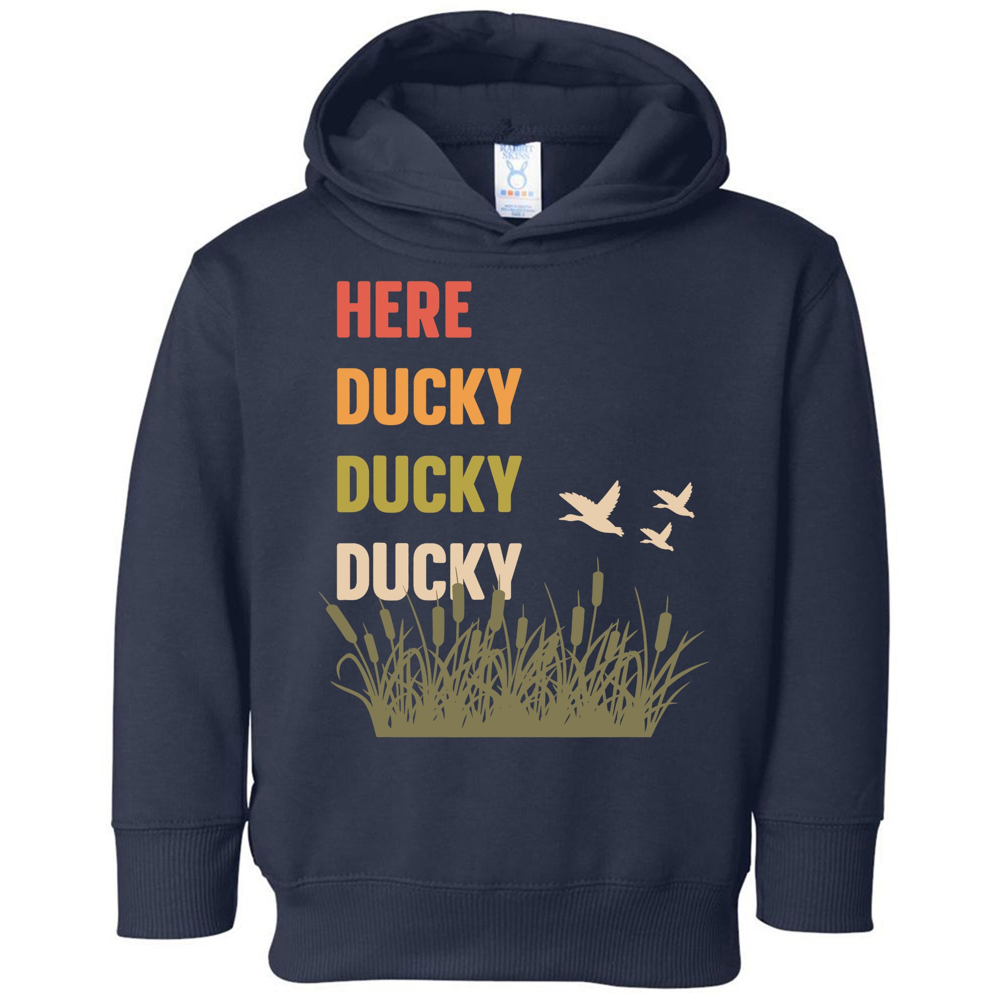 Here Ducky Ducky Ducky Funny Duck Call For Duck Hunters Toddler Hoodie