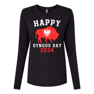 Happy Dyngus Day 2024 Polska Polish White Eagle Dyngus Day Womens Cotton Relaxed Long Sleeve T-Shirt