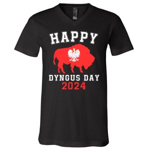 Happy Dyngus Day 2024 Polska Polish White Eagle Dyngus Day V-Neck T-Shirt