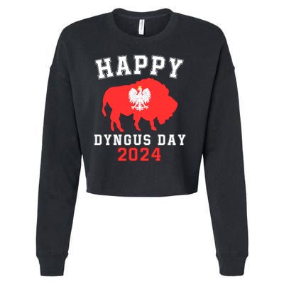 Happy Dyngus Day 2024 Polska Polish White Eagle Dyngus Day Cropped Pullover Crew