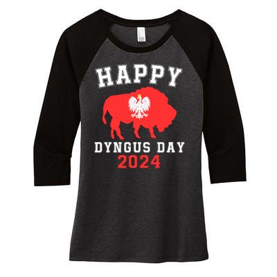 Happy Dyngus Day 2024 Polska Polish White Eagle Dyngus Day Women's Tri-Blend 3/4-Sleeve Raglan Shirt