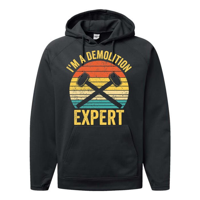 House Demolition Demolishing IM A Demolition Expert Performance Fleece Hoodie