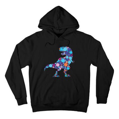 Happy Dot Day Colorful Polka Dot Dinosaur Trex Tall Hoodie