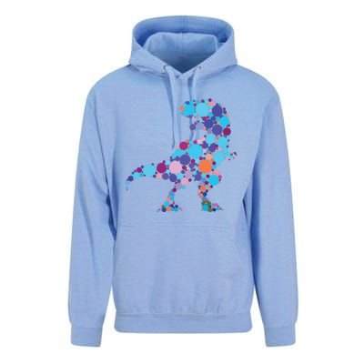 Happy Dot Day Colorful Polka Dot Dinosaur Trex Unisex Surf Hoodie