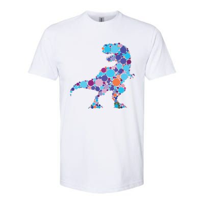 Happy Dot Day Colorful Polka Dot Dinosaur Trex Softstyle CVC T-Shirt