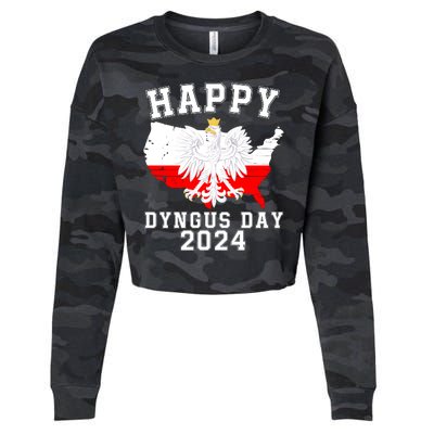 Happy Dyngus Day 2024 Polska Polish White Eagle Dyngus Day Polish Eagle Cropped Pullover Crew