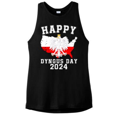 Happy Dyngus Day 2024 Polska Polish White Eagle Dyngus Day Polish Eagle Ladies PosiCharge Tri-Blend Wicking Tank