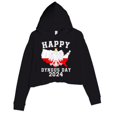 Happy Dyngus Day 2024 Polska Polish White Eagle Dyngus Day Polish Eagle Crop Fleece Hoodie