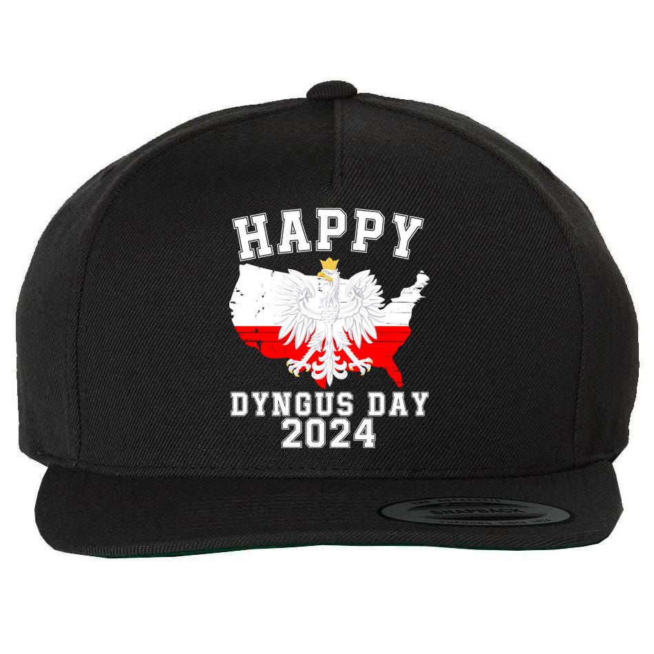 Happy Dyngus Day 2024 Polska Polish White Eagle Dyngus Day Polish Eagle Wool Snapback Cap