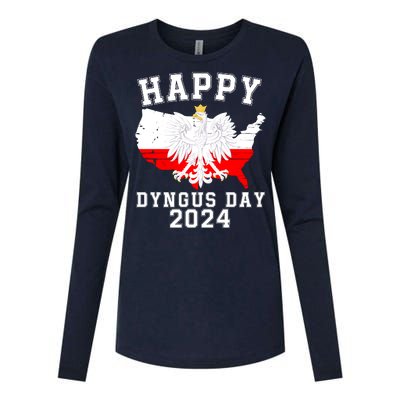 Happy Dyngus Day 2024 Polska Polish White Eagle Dyngus Day Polish Eagle Womens Cotton Relaxed Long Sleeve T-Shirt