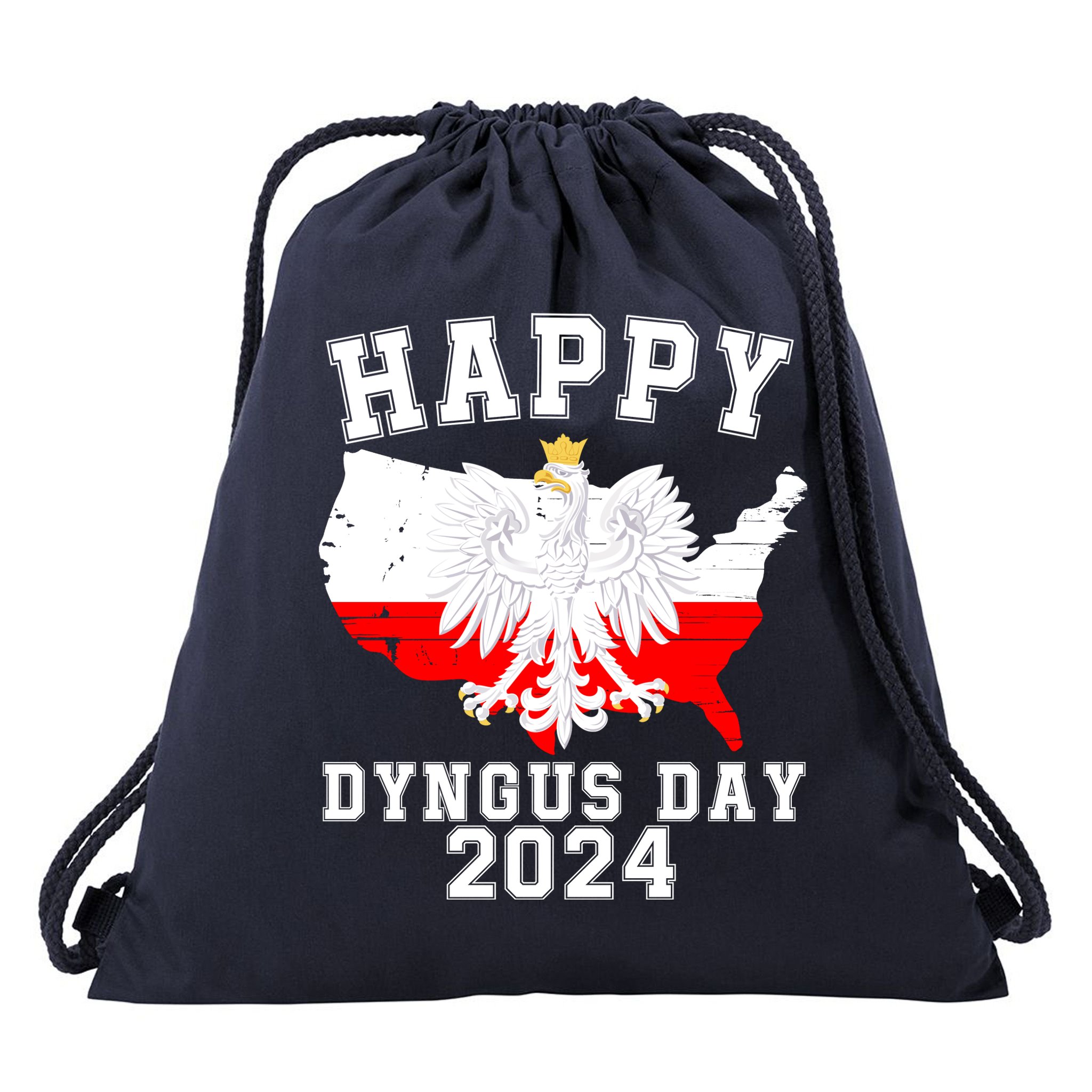 Happy Dyngus Day 2024 Polska Polish White Eagle Dyngus Day Polish Eagle Drawstring Bag