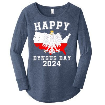 Happy Dyngus Day 2024 Polska Polish White Eagle Dyngus Day Polish Eagle Women's Perfect Tri Tunic Long Sleeve Shirt