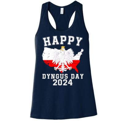 Happy Dyngus Day 2024 Polska Polish White Eagle Dyngus Day Polish Eagle Women's Racerback Tank