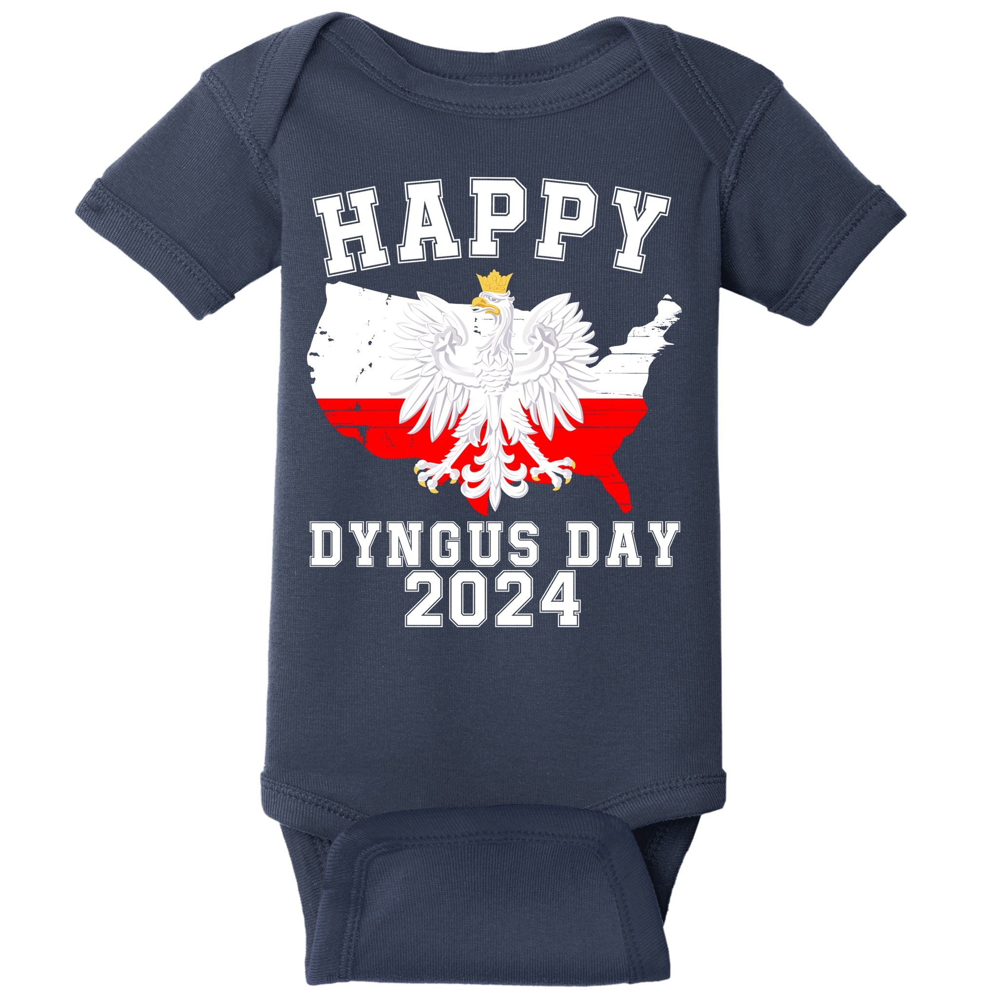 Happy Dyngus Day 2024 Polska Polish White Eagle Dyngus Day Polish Eagle Baby Bodysuit
