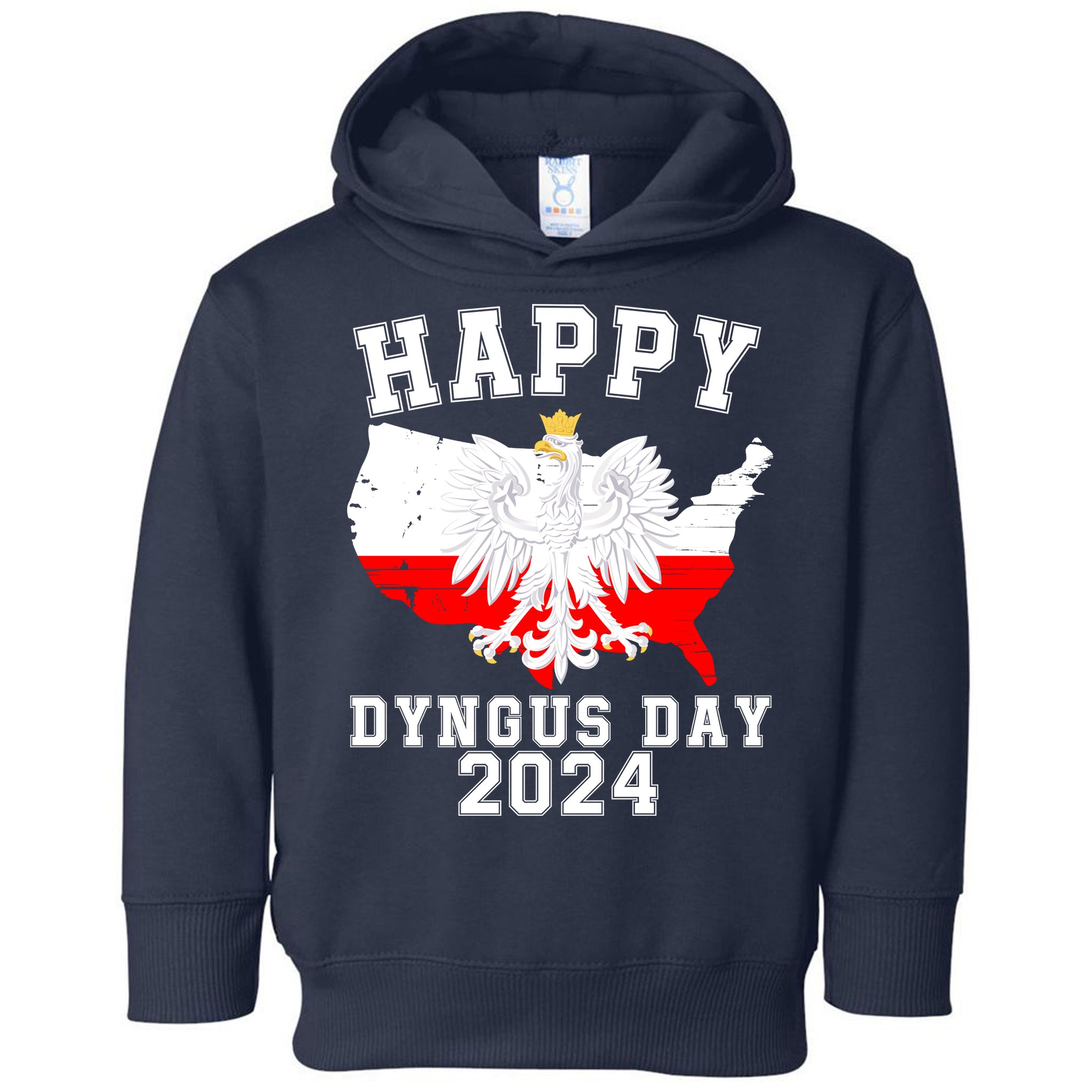Happy Dyngus Day 2024 Polska Polish White Eagle Dyngus Day Polish Eagle Toddler Hoodie