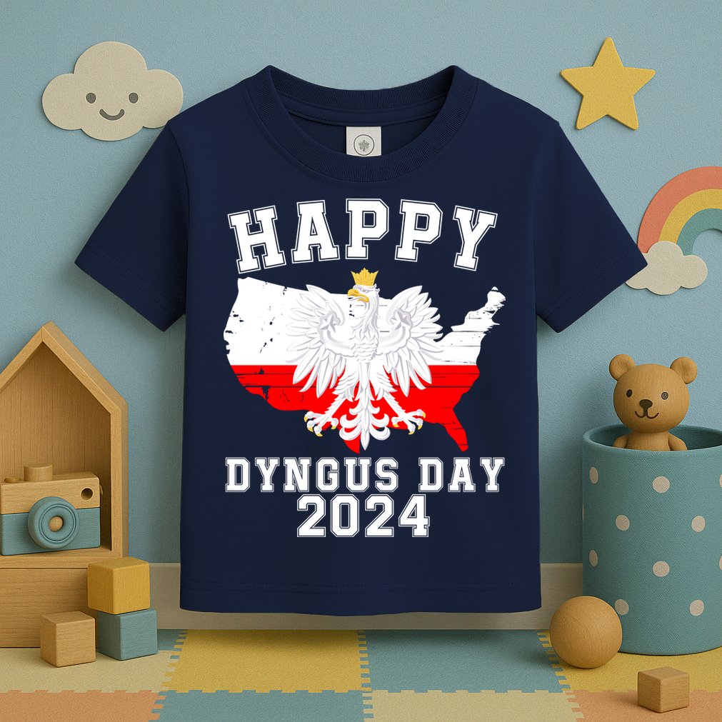 Happy Dyngus Day 2024 Polska Polish White Eagle Dyngus Day Polish Eagle Toddler T-Shirt