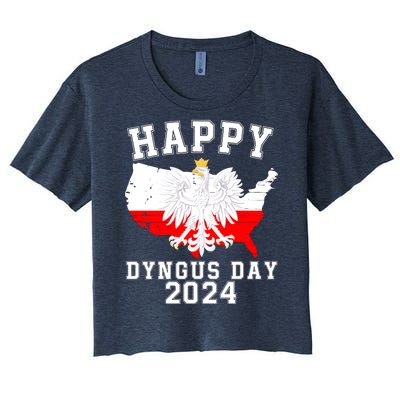 Happy Dyngus Day 2024 Polska Polish White Eagle Dyngus Day Polish Eagle Women's Crop Top Tee