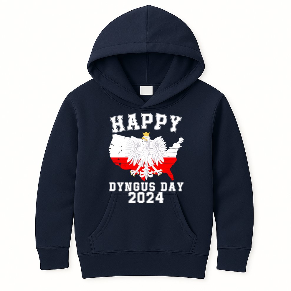 Happy Dyngus Day 2024 Polska Polish White Eagle Dyngus Day Polish Eagle Kids Hoodie
