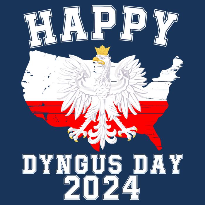 Happy Dyngus Day 2024 Polska Polish White Eagle Dyngus Day Polish Eagle Kids T-Shirt