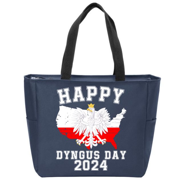 Happy Dyngus Day 2024 Polska Polish White Eagle Dyngus Day Polish Eagle Zip Tote Bag