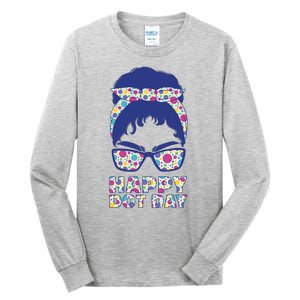 Happy Dot Day Messy Bun Tall Long Sleeve T-Shirt