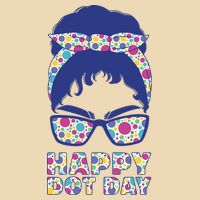 Happy Dot Day Messy Bun Bag