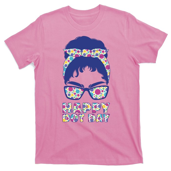 Happy Dot Day Messy Bun T-Shirt