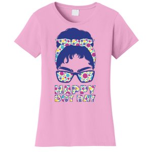 Happy Dot Day Messy Bun Women's T-Shirt