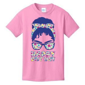 Happy Dot Day Messy Bun Kids T-Shirt