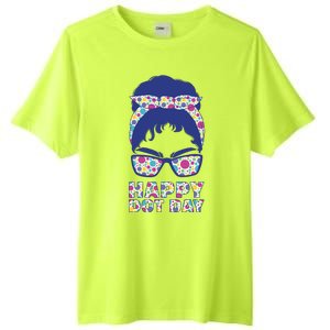 Happy Dot Day Messy Bun Tall Fusion ChromaSoft Performance T-Shirt