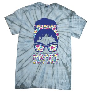 Happy Dot Day Messy Bun Tie-Dye T-Shirt