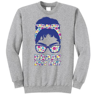 Happy Dot Day Messy Bun Sweatshirt