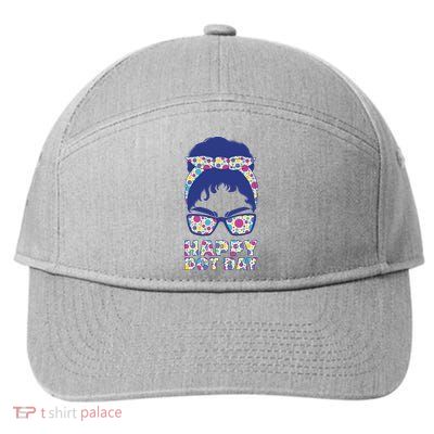 Happy Dot Day Messy Bun 7-Panel Snapback Hat