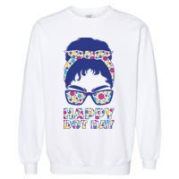 Happy Dot Day Messy Bun Garment-Dyed Sweatshirt