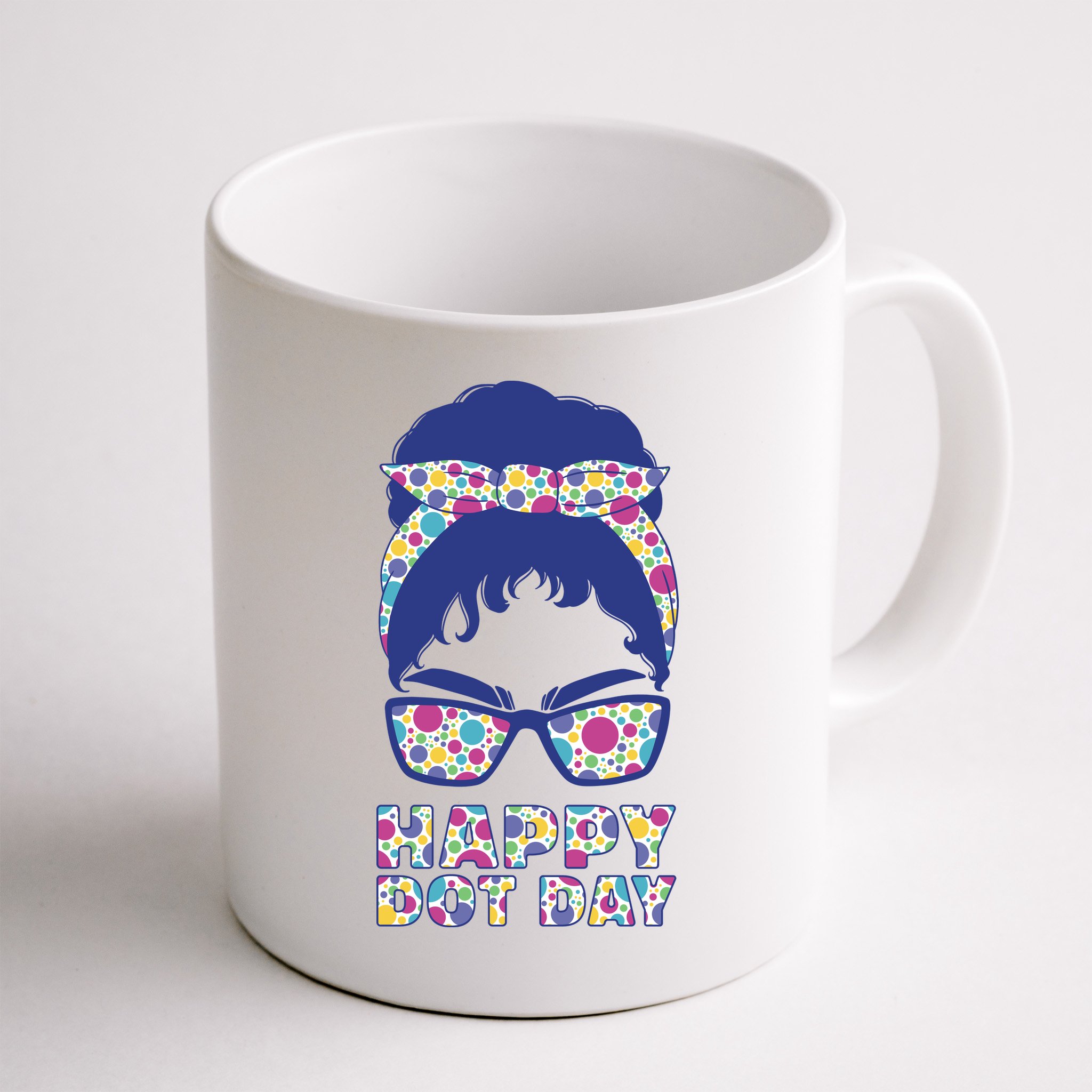 Happy Dot Day Messy Bun Mug