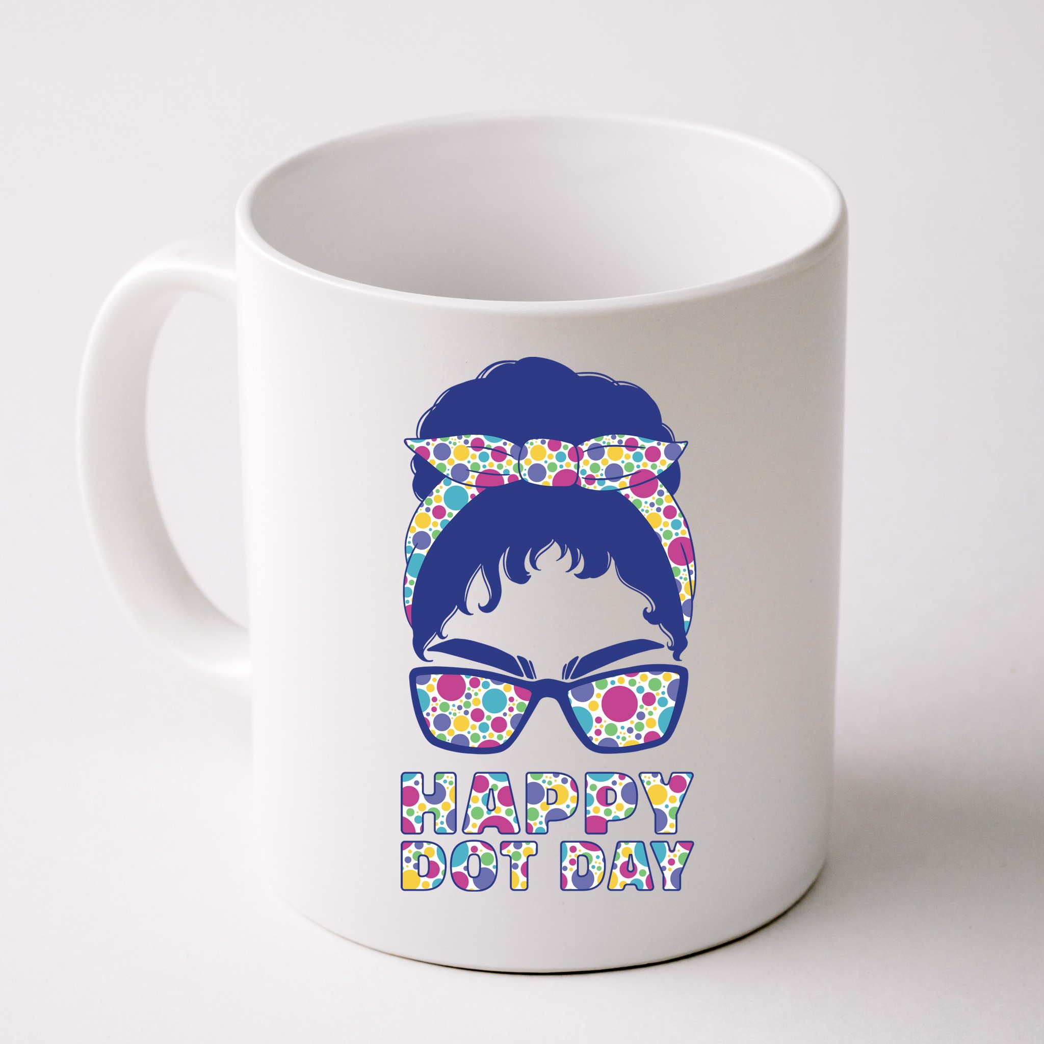 Happy Dot Day Messy Bun Mug