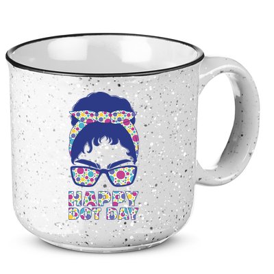 Happy Dot Day Messy Bun 15oz Campfire Ceramic Mug