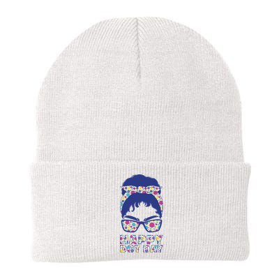Happy Dot Day Messy Bun Beanie