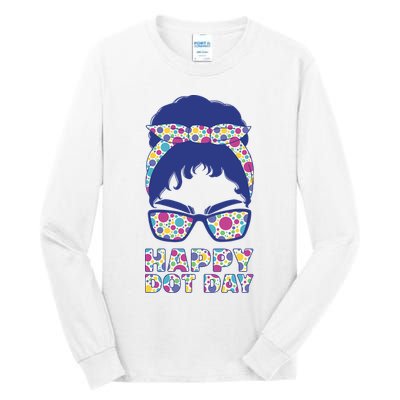 Happy Dot Day Messy Bun Tall Long Sleeve T-Shirt