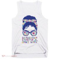 Happy Dot Day Messy Bun Tank Top