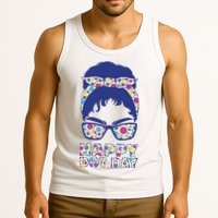 Happy Dot Day Messy Bun Tank Top