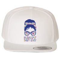 Happy Dot Day Messy Bun Wool Snapback Cap