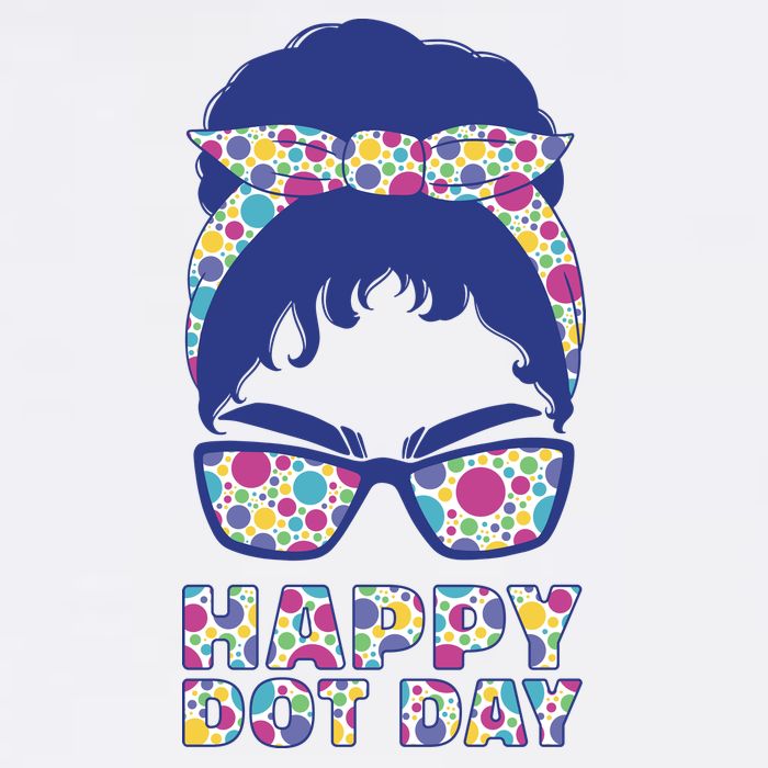 Happy Dot Day Messy Bun Wool Snapback Cap