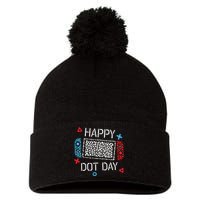 Happy Dot Day Gamers Boy Game Controller Polka Dot Pom Pom 12in Knit Beanie