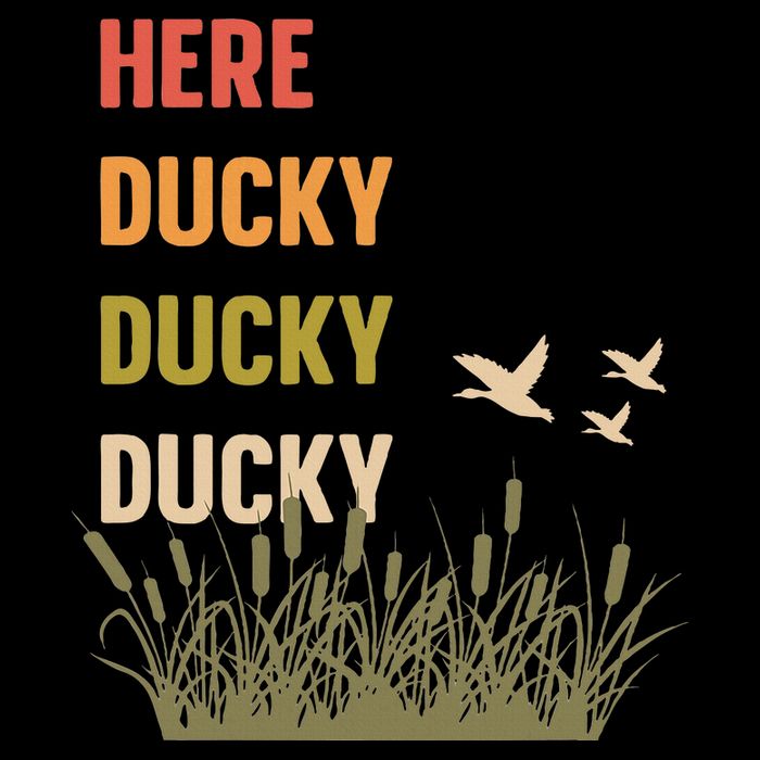 Here Ducky Ducky Ducky Funny Duck Call For Duck Hunters 16 in Basic Backpack