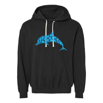 Happy Dot Day Cute Dot Dolphin For Man Woman Garment-Dyed Fleece Hoodie