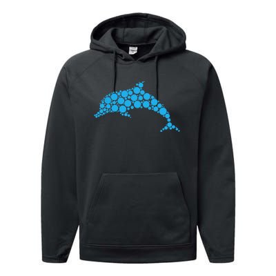 Happy Dot Day Cute Dot Dolphin For Man Woman Performance Fleece Hoodie