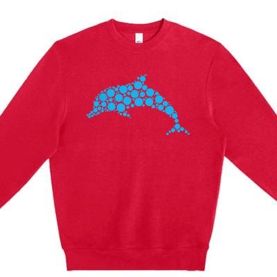 Happy Dot Day Cute Dot Dolphin For Man Woman Premium Crewneck Sweatshirt